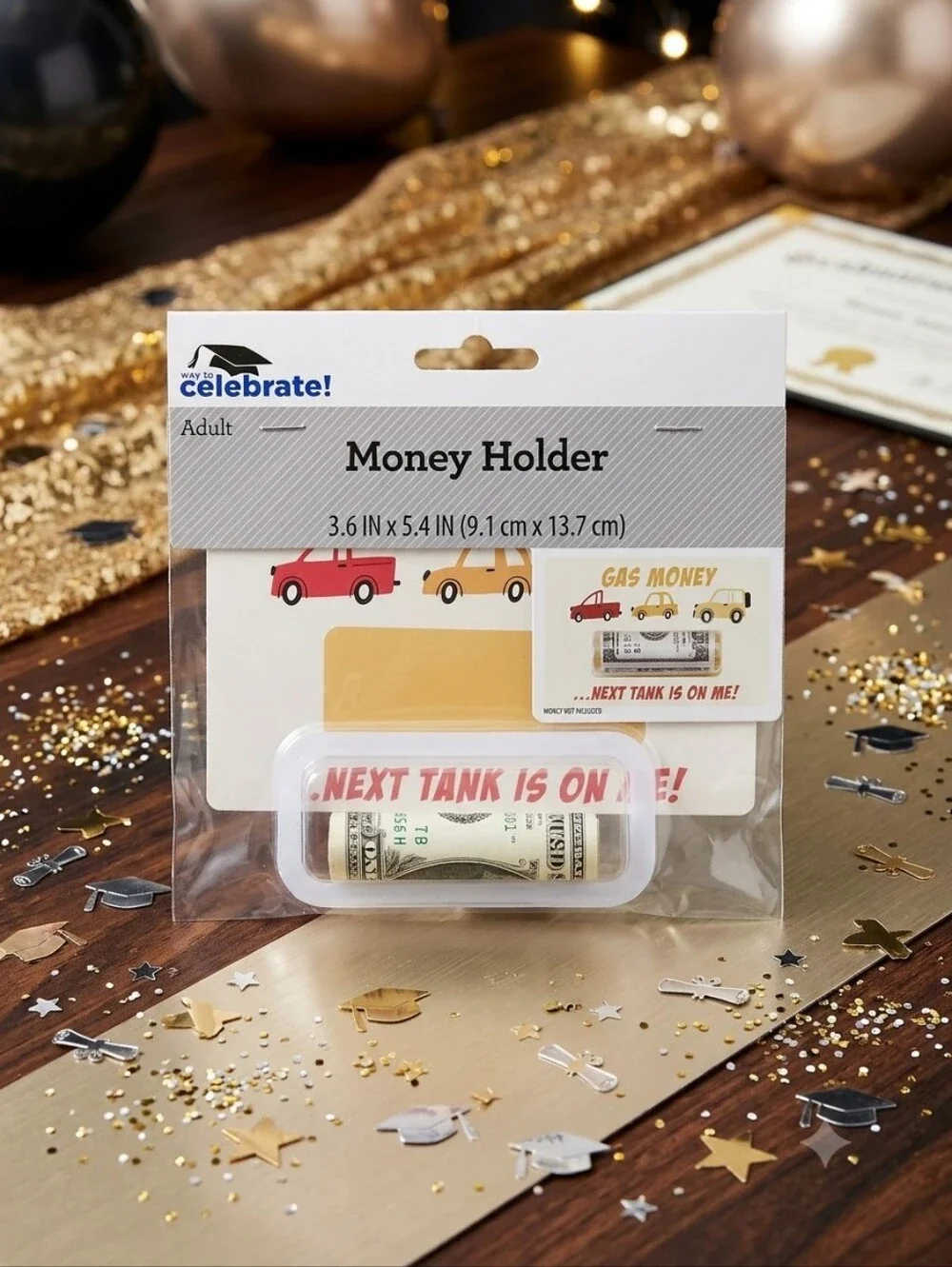 White Money Holder with Car Design
